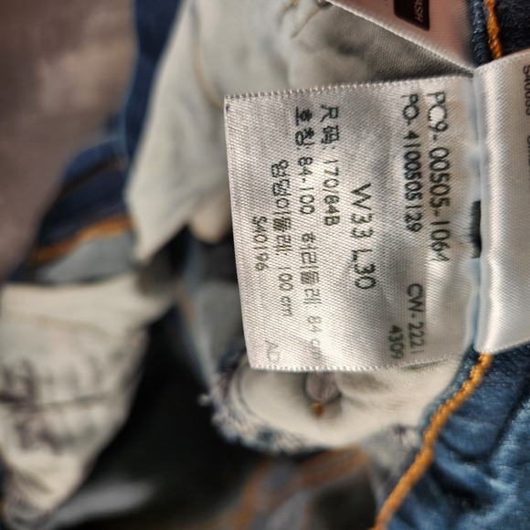 Levi's 505 Jeans Men's 33X30 Blue Straight Regular Fit - Picture 13 of 16